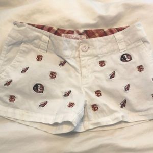 White FSU shorts